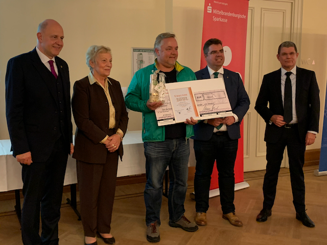 Till Ratzeburg erhält den Klimaschutzpreis des Landkreises Havelland, Oktober 2021