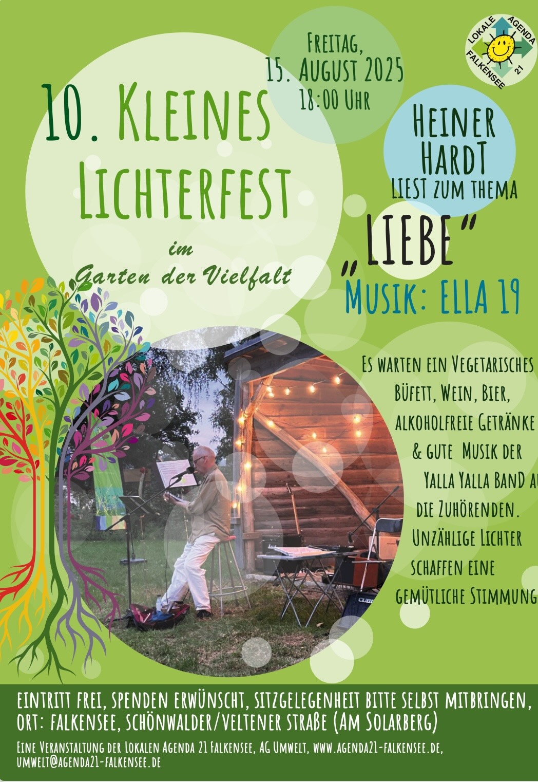 10. Lichterfest mit Lesung, Plakat