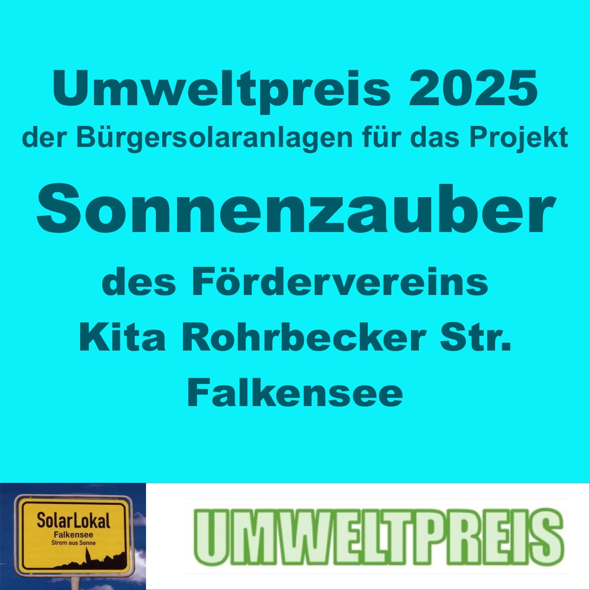 Umweltpreis 2025 geht an das Projekt Sonnenzauber der Kita Rohbecker Str. in Falkensee