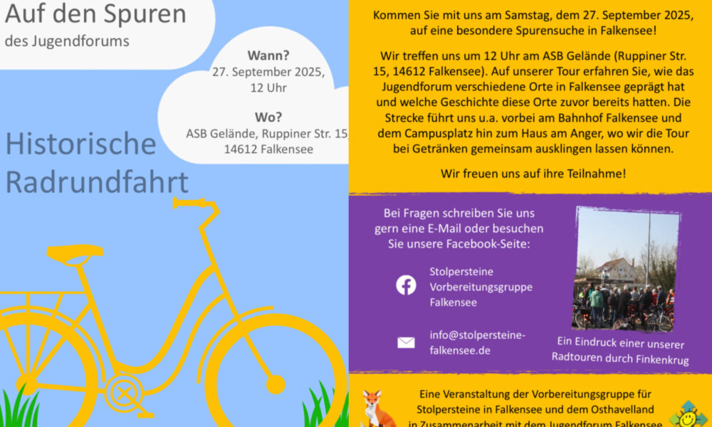 Auf den Spuren des Jugendforums, 27.9.2025, 12 Uhr