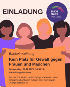 Keine Gewalt gegen Frauen – Bankeinweihung in Falkensee