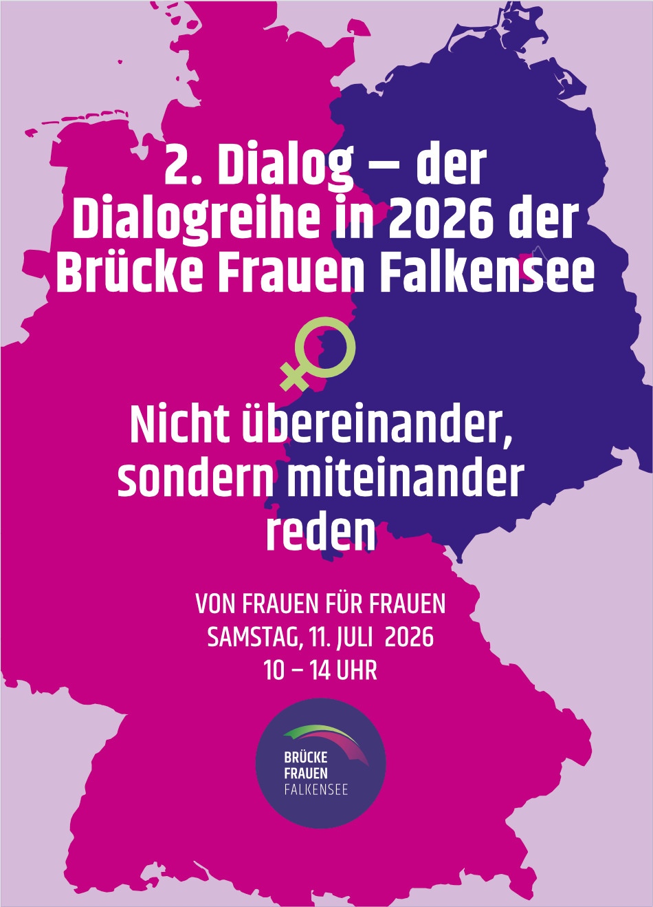 11.07.2026, 10-14 Uhr 2.Dialog – der Dialogreihe in 2026 der Brücke Frauen Falkensee