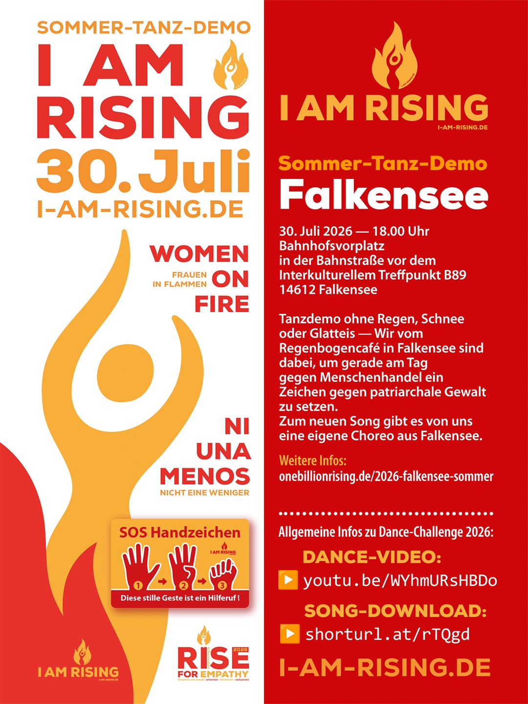I am rising, Tanzdemo in Falkensee, 30.7.2026